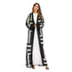 Arab Stripe Loose Lace Cardigan Robe Female - EX-STOCK CANADA