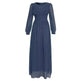 Arab Women's Clothing Long Sleeve Chiffon Dress - EX-STOCK CANADA