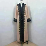 Arab Women's Lace Dress Cardigan Robe - EX-STOCK CANADA
