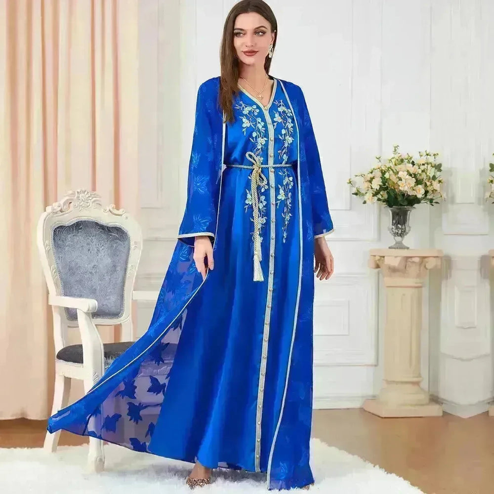 Arab Women's Robes V-neck Suit Dress - EX-STOCK CANADA