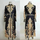 Arab Women's Wear Arabic Print Swing Dress - EX-STOCK CANADA