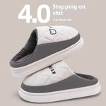 Rhombic Sewing Plush Slippers For Men Winter Warm Non-slip House Shoes Women's Bedroom Floor Home Slipper Couple - EX-STOCK Canada