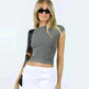 Slim Fit Backless Crop Top Summer Charming Breathable Short Sleeve  Low Back Top  Tank Top for Women - EX-STOCK CANADA