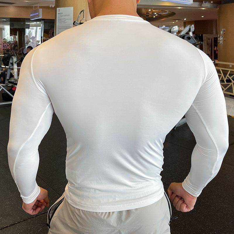 Muscle Fitted Elastic Long sleeve Running Workout Gym T-shirt for men - EX-STOCK Canada
