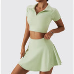2pcs Tennis Skirt set Sports Skort Workout Exercise Outfit - EX-STOCK CANADA