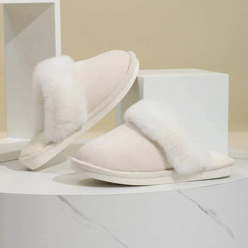 Winter Warm Plush Slippers Home Indoor Non-slip Bedroom Floor Soft Fuzzy Slipper For Couple Fashion Solid House Shoes - EX-STOCK Canada