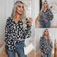 Leopard Print Lantern Sleeve Blouse Shirt top for Women - EX-STOCK Canada