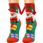 Soft Carton Christmas-themed Fleece Winter Home socks for Women - EX-STOCK CANADA
