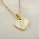 26 Letter Heart-shaped Necklace White Shell Love Clavicle Chain Fashion Personalized Necklace For Women Jewelry Valentine's Day - EX-STOCK CANADA