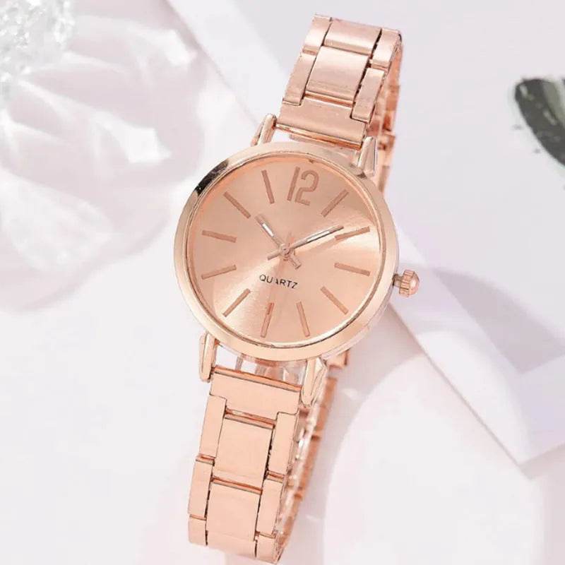 2pcs Narrow Strap Steel Strap Bracelet and Quartz Watch women - EX-STOCK Canada