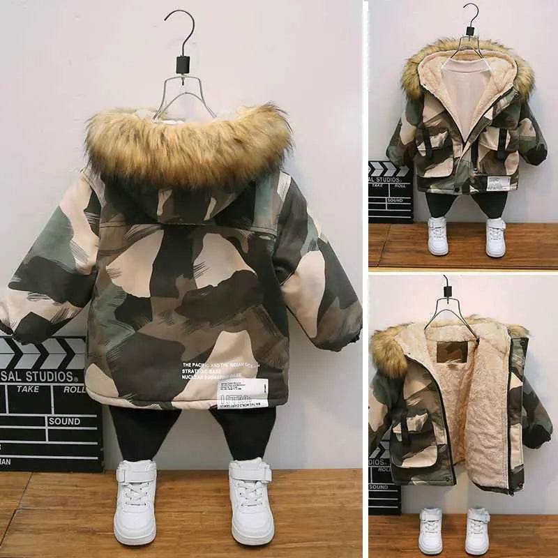 Boy Foreign-style Baby Winter Camouflage Padded Jacket - EX-STOCK Canada