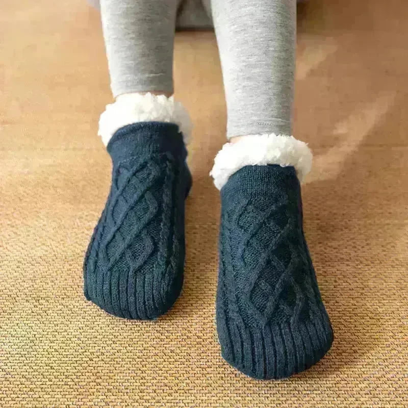 Winter Knitted Plush Floor Socks Home Warm Non-slip Carpet Socks Women - EX-STOCK CANADA