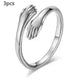 Alloy Simple Hands Hug Ring Opening Adjustable Jewelry - EX-STOCK CANADA