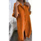 Women Loose Casual Half Sleeve Cotton Linen Buttoned down  Shirt Dress - EX-STOCK CANADA