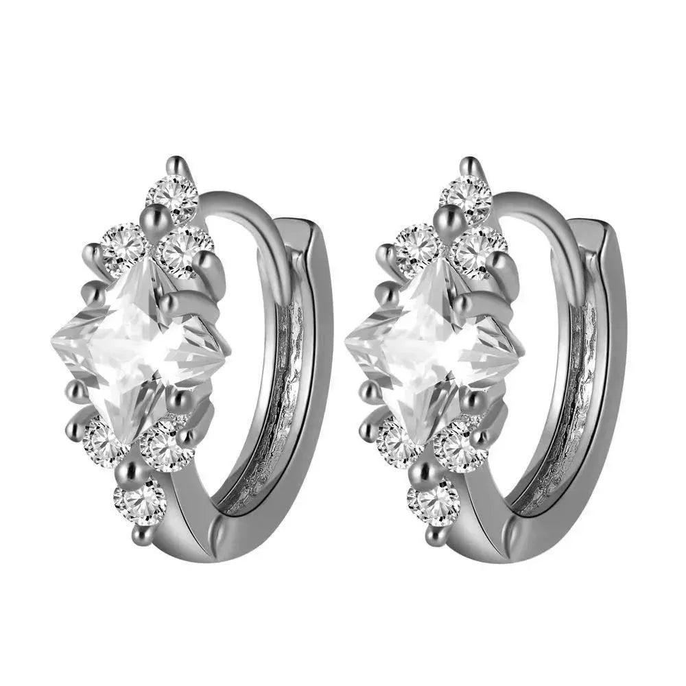 European And American Personalized Square Zircon Earrings - EX-STOCK CANADA