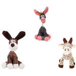 Pet Toy Donkey Shape Corduroy Chew Toy For Dogs Puppy Squeaker Squeaky Plush Bone Molar Dog Toy Pet Training Dog EX-STOCK Canada 