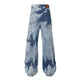 Street Retro Washed Distressed Tie-dye Multi-pocket Denim Trouser Unisex Baggy Cargo Denim Jeans Pants - EX-STOCK Canada
