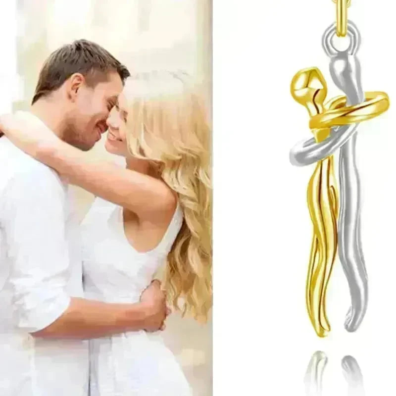 Hot Sale Affectionate Hug Necklace Couples Anniversary Valentine's Day  Gift Fashion Punk Street Style Pendant Necklace - EX-STOCK CANADA