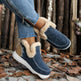 Plus Size Fleece-lined Thicker Raw Edge Warm Flat Bottom Plush Winter boot Shoes for women - EX-STOCK Canada