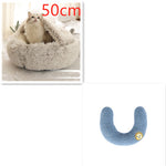 2 In 1 Dog And Cat Bed Pet Winter Bed Round Plush Warm Bed House Soft Long Plush Pets Bed Pet Products EX-STOCK Canada 