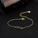 Double Bezel Setting Simple Language Bracelet - EX-STOCK CANADA