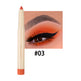 Eyeliner pencil with an eye makeup application example on a white background