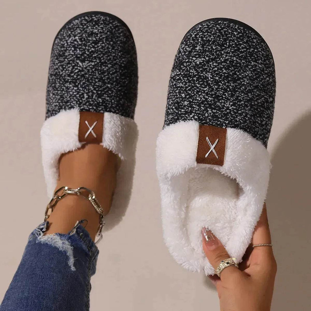 Winter Plush Slippers Fashion Thick Bottom Warm House Shoes For Women Men Indoor Bedroom Floor Slipper - EX-STOCK Canada