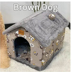 Foldable Dog House Pet Cat Bed Winter Dog Villa Sleep Kennel Removable Nest Warm Enclosed Cave Sofa Pets Supplies - EX-STOCK Canada