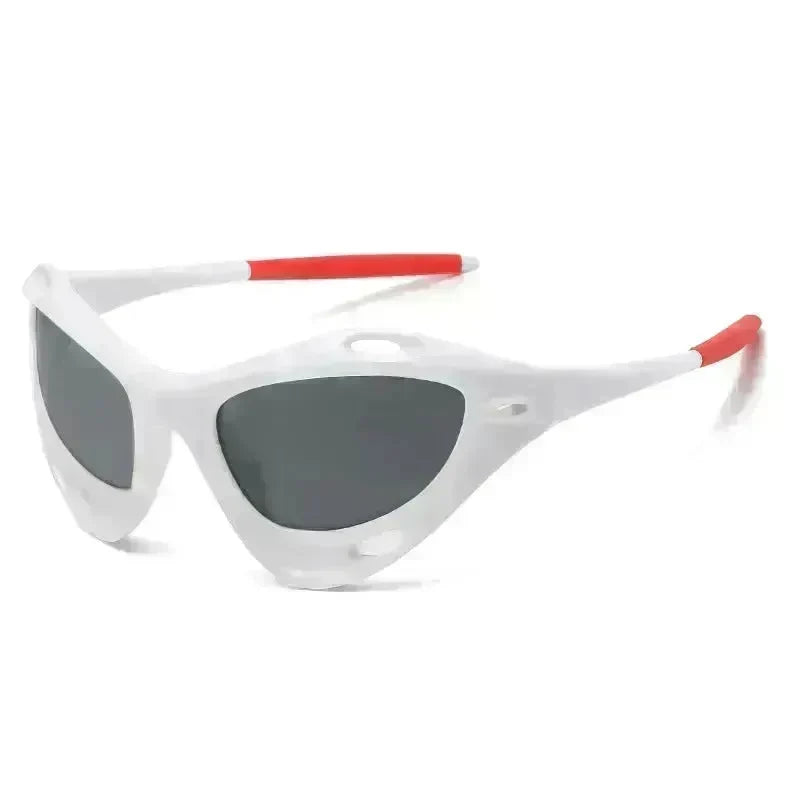 Fashion Large Frame Cat Eye Personality Hollow Out Cycling Sunglasses for Men - EX-STOCK CANADA