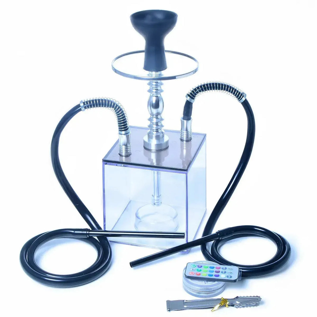 Home Simple Acrylic Transparent Double Hookah - EX-STOCK CANADA