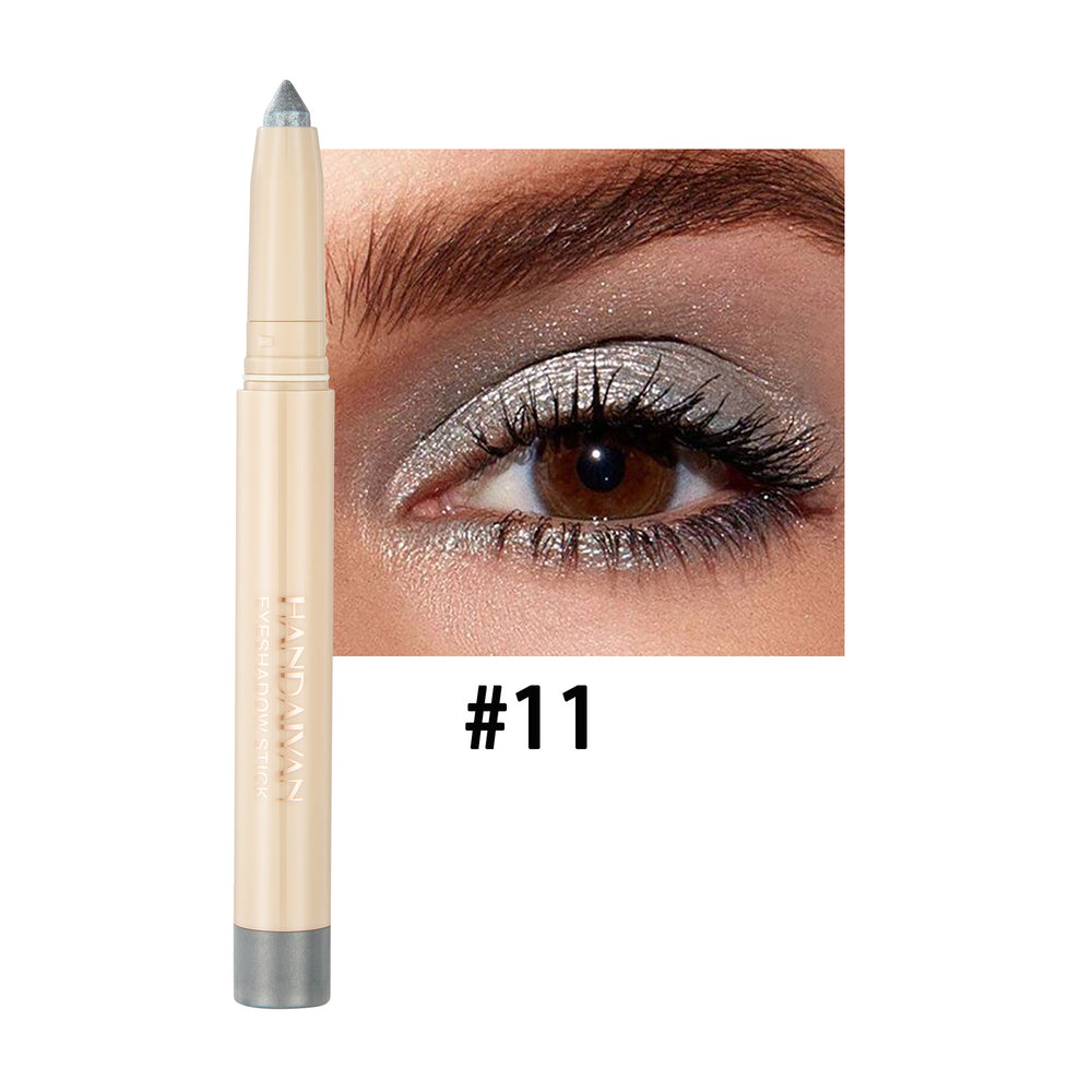 Eyeliner pencil with a close-up of an eye wearing the color #11 on a white background