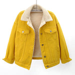 Lamb Wool Thickened Plus Velvet Denim Jacket Women EX-STOCK Canada 