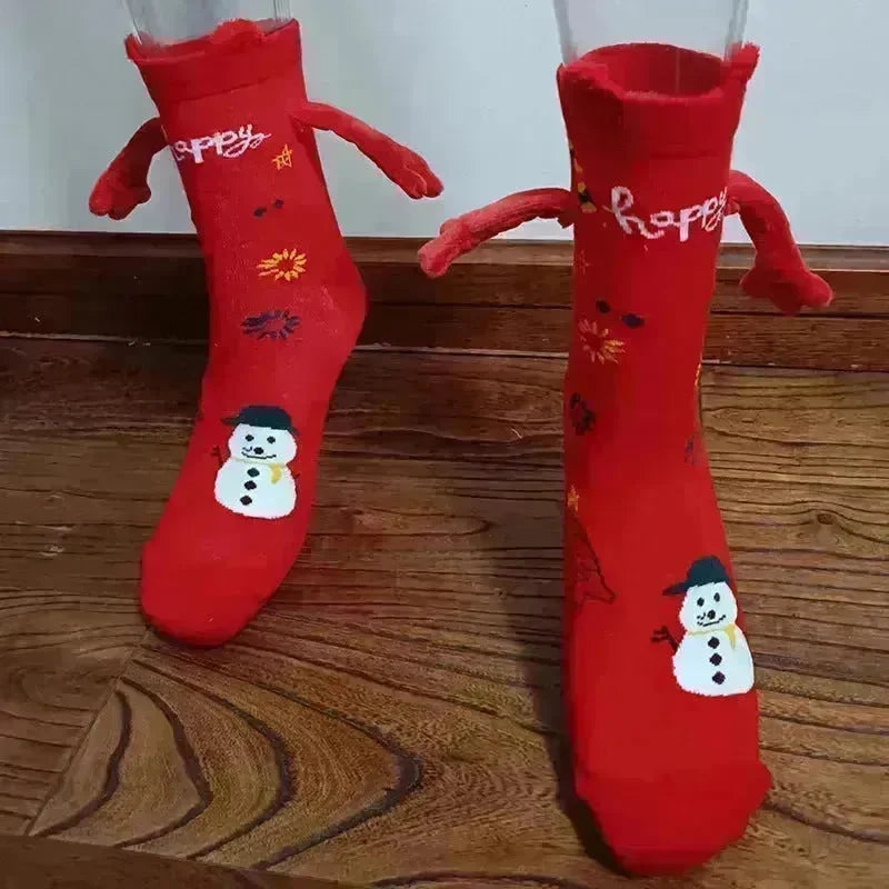 Christmas Stockings Autumn Winter Cotton Magnet Lodestone Hand Tube Socks - EX-STOCK CANADA