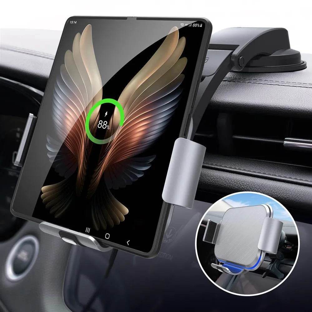 S8 Double Coil Folding Screen Car Mount Wireless Charging - EX-STOCK Canada