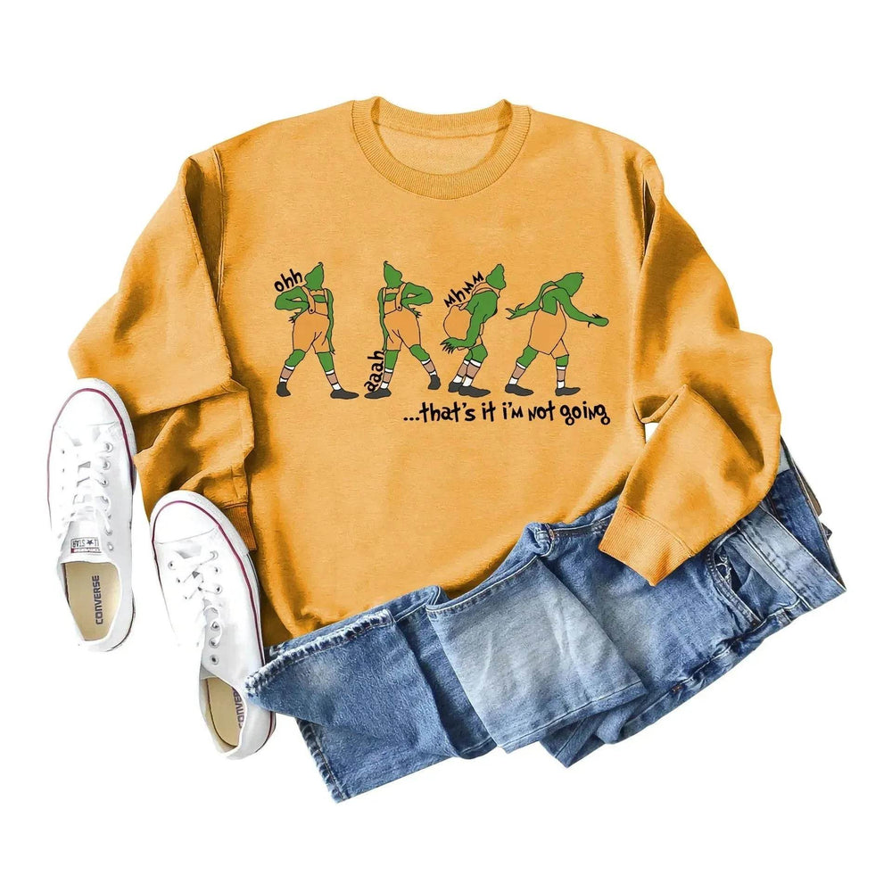 Women's Christmas Printed Long Sleeved Pullover Sweatshirt - EX-STOCK Canada