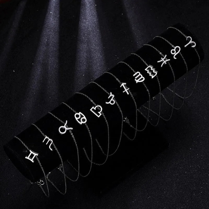 12 Zodiac Sign Necklaces With Gift Card Constellations Pendant Necklace Jewelry - EX-STOCK CANADA