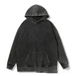 Unisex Teen Waxed Washed Distressed Hoodie Sweatshirt Pullover top - EX-STOCK CANADA