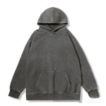 Unisex Teen Waxed Washed Distressed Hoodie Sweatshirt Pullover top - EX-STOCK CANADA