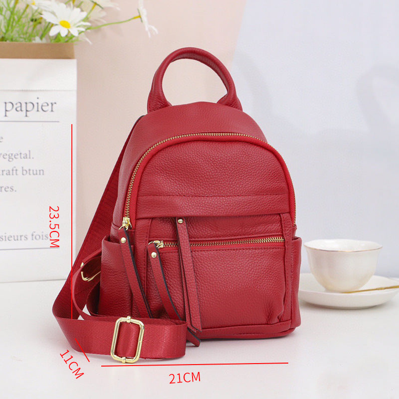 Fashion All-matching Leather Travel Bag Large-capacity Backpack EX-STOCK