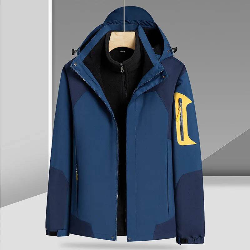 Three-in-one Removable Liner With Velvet Thickening Windproof Waterproof Jacket - EX-STOCK Canada