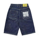 Full Embroidery Dark Blue Denim Shorts Men Jeans - EX-STOCK CANADA