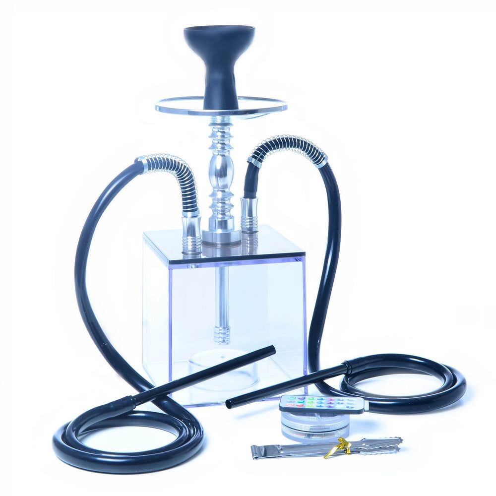 Home Simple Acrylic Transparent Double Hookah - EX-STOCK Canada