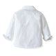 White shirt with rolled-up sleeves on a white background