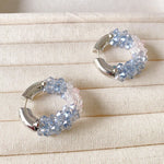 Colored Beaded Earrings Copper White Gold Plated - EX-STOCK CANADA