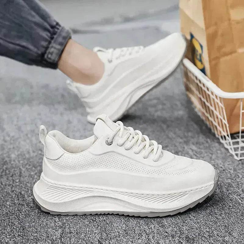 Men's Thick-soled Sports Running Shoes Casual Breathable Sneakers Lace-up Shoes - EX-STOCK Canada