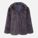 Classy Fashionable Winter Plain Huge Faux Fur Coat for Ladies - EX-STOCK Canada