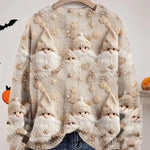 Women's Pullover Christmas Pattern Round Neck Sweatshirt EX-STOCK Canada 