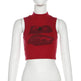 Summer New Women's Clothing Street Letters Printed Cropped Tank Top Women - EX-STOCK CANADA