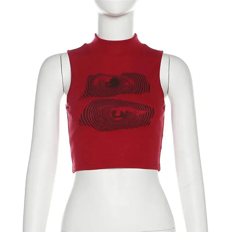 Summer New Women's Clothing Street Letters Printed Cropped Tank Top Women - EX-STOCK CANADA