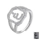 Fashion Micro Inlaid Zircon Arab Letters Ring for women - EX-STOCK CANADA